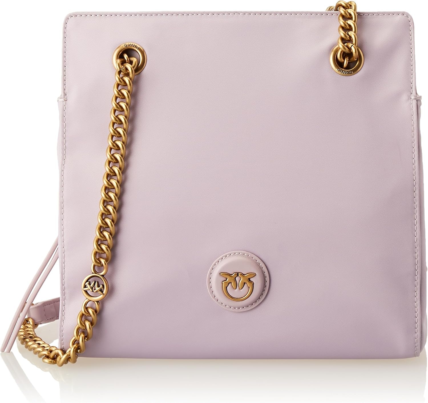 Pinko Dames Recycled Gate Shopper RECYCELTES Nylon + Damestassen Naty Shop Y48Q_Tulipano Viola-Antque Goud