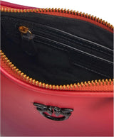 Pinko Half Moon mini leren tas met kleurverloop, ya4l_Mult.fuchsia, oranje-zwart Damestassen Naty Shop