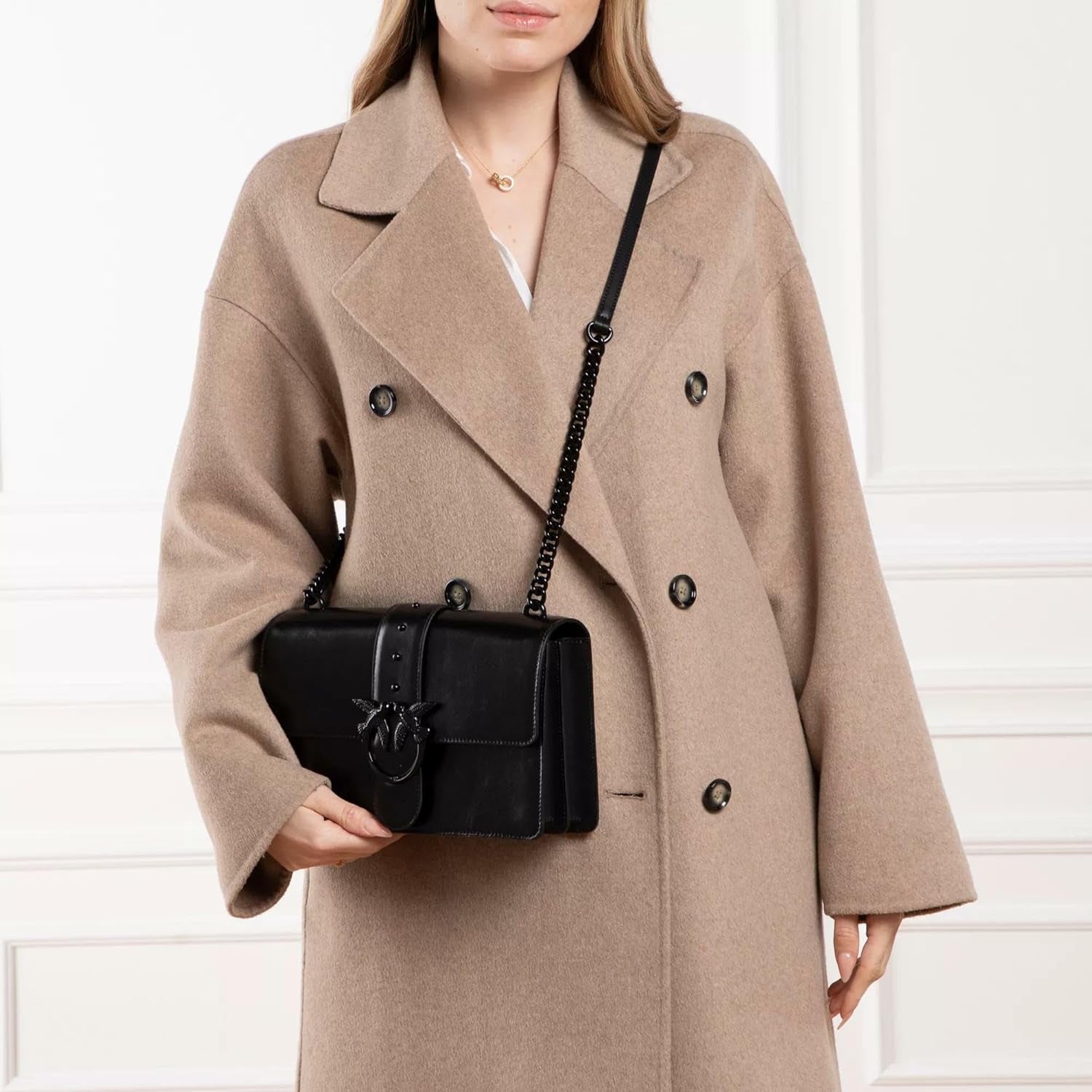 Pinko Ladies Love One Classic Cl Naplack Color Block Bag Damestassen Naty Shop