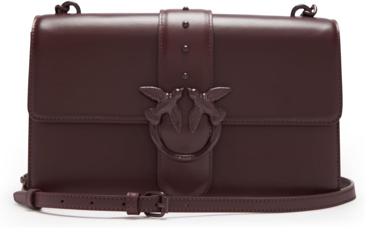 Pinko Dames Love One Klassieke Cl Naplack Kleurbloktas Damestassen Naty Shop M03B_Bordeaux-Trumps-Bloc C