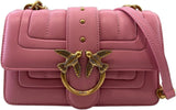 Pinko Ladies Love One Mini Cl Enkelzijdig Schapennappalijn Quilttas Damestassen Naty Shop P31Q_Marine antiek goud