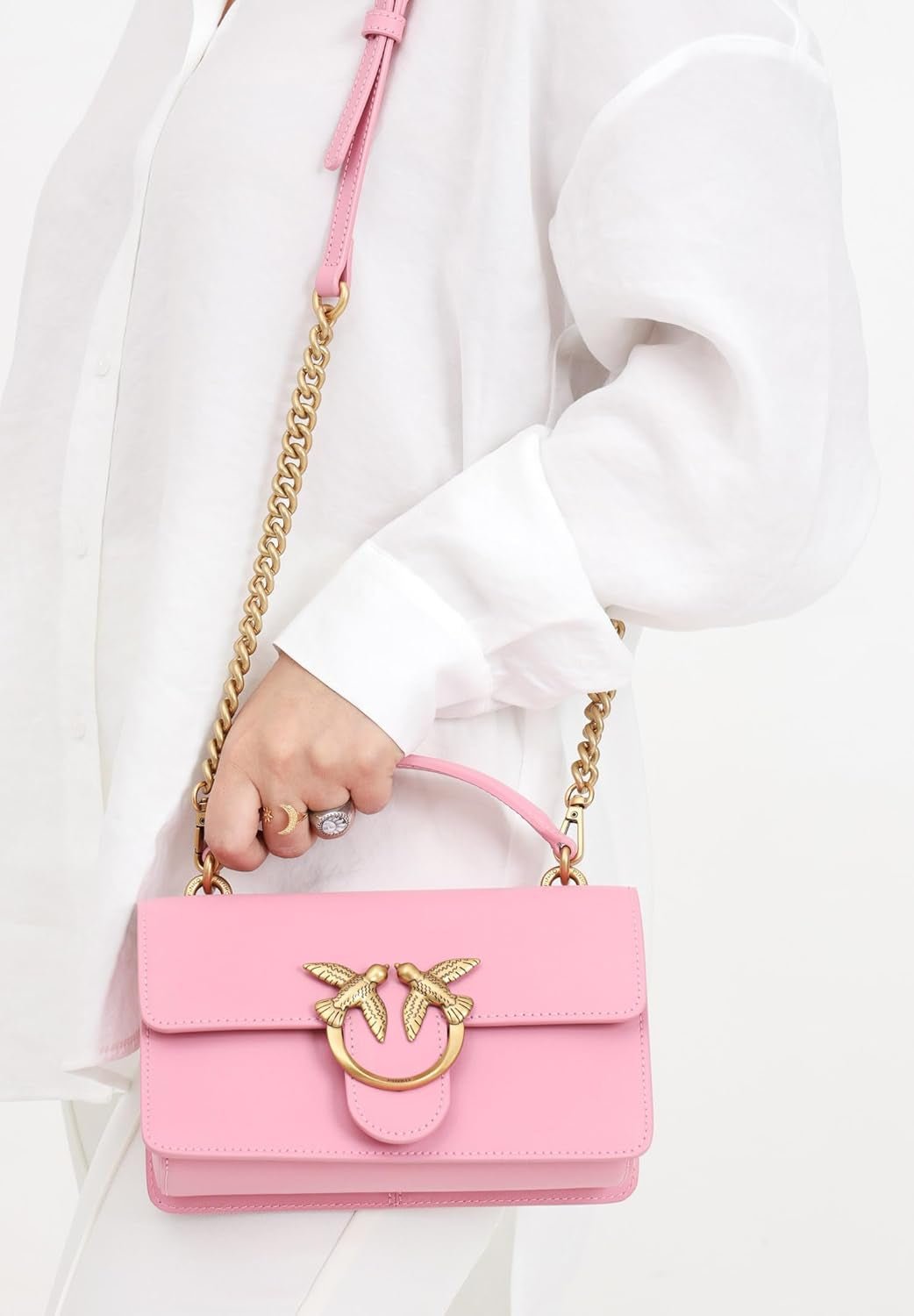 Pinko Ladies Love One Mini lichtgewicht kalfszijden tas Damestassen Naty Shop