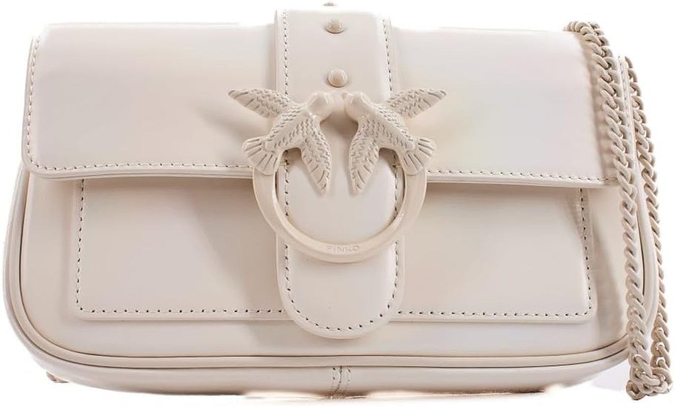 Pinko Ladies Love One Pocket C Naplack Color Block Bag Damestassen Naty Shop Z14B_White + wit kleurblok