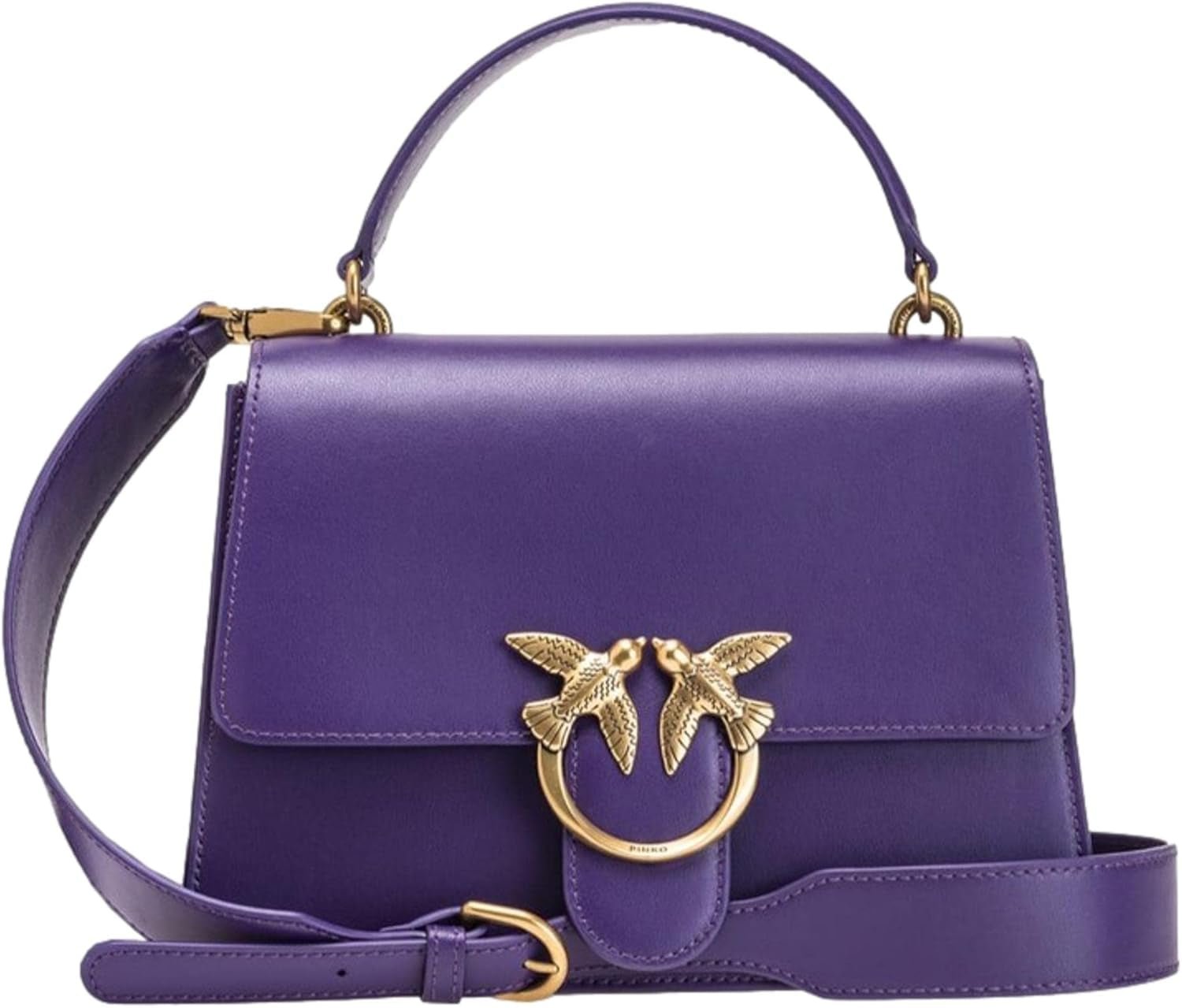 Pinko Ladies Love One Top Handle Classic Li Bag Damestassen Naty Shop J11Q_Violet Plumeria-Antiek Goud