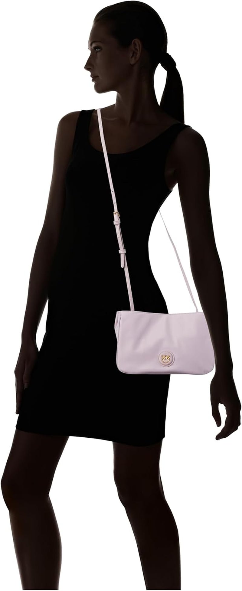 Pinko dames gerecyclede Gate Flat HORIZONTALE HERHAALDE damestassen Naty Shop