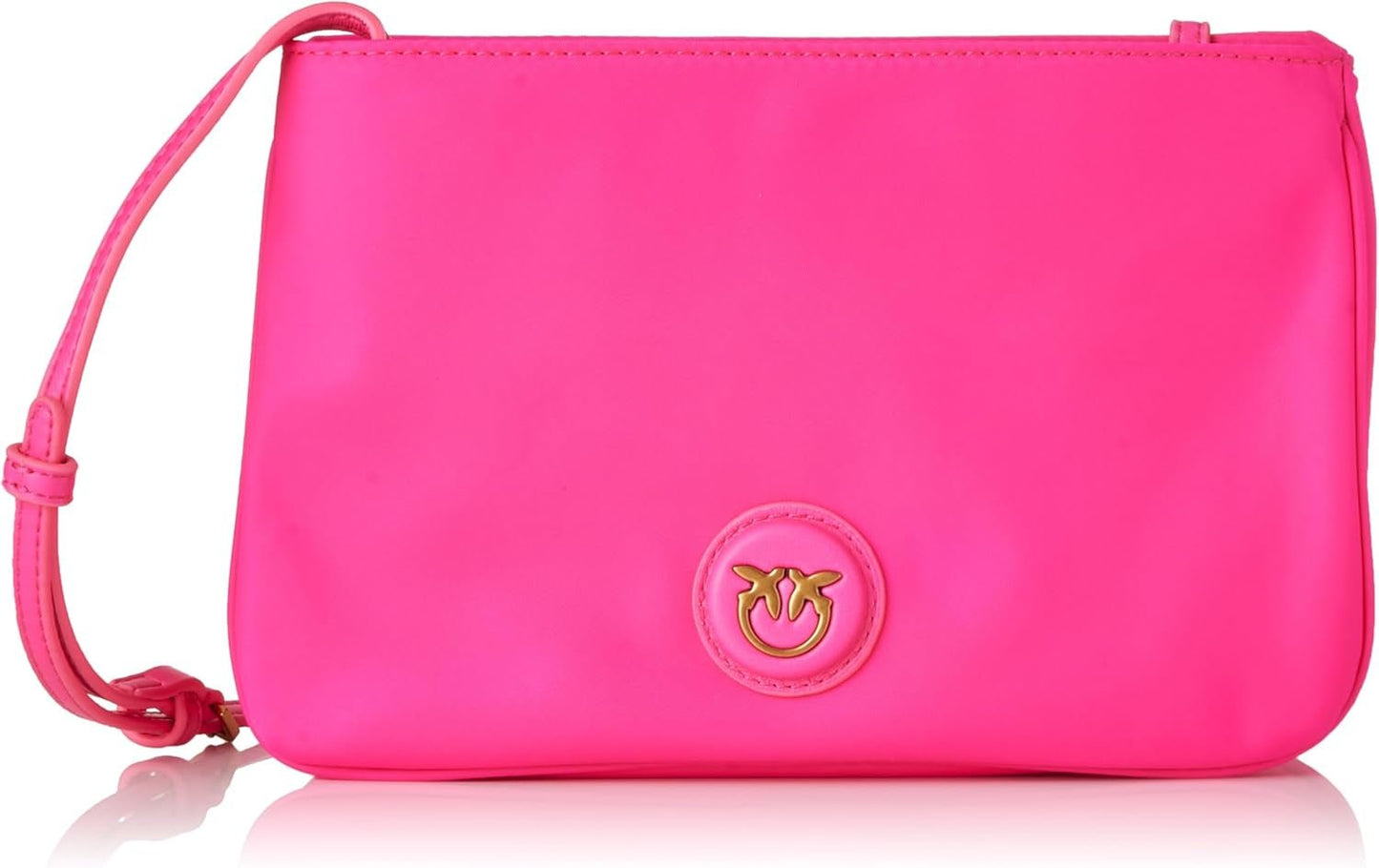 Pinko Dames Gerecyclede Gate Flat HORIZONTAAL HERHAALD Damestassen Naty Shop N17Q_Pink Pinko-Antiek Goud