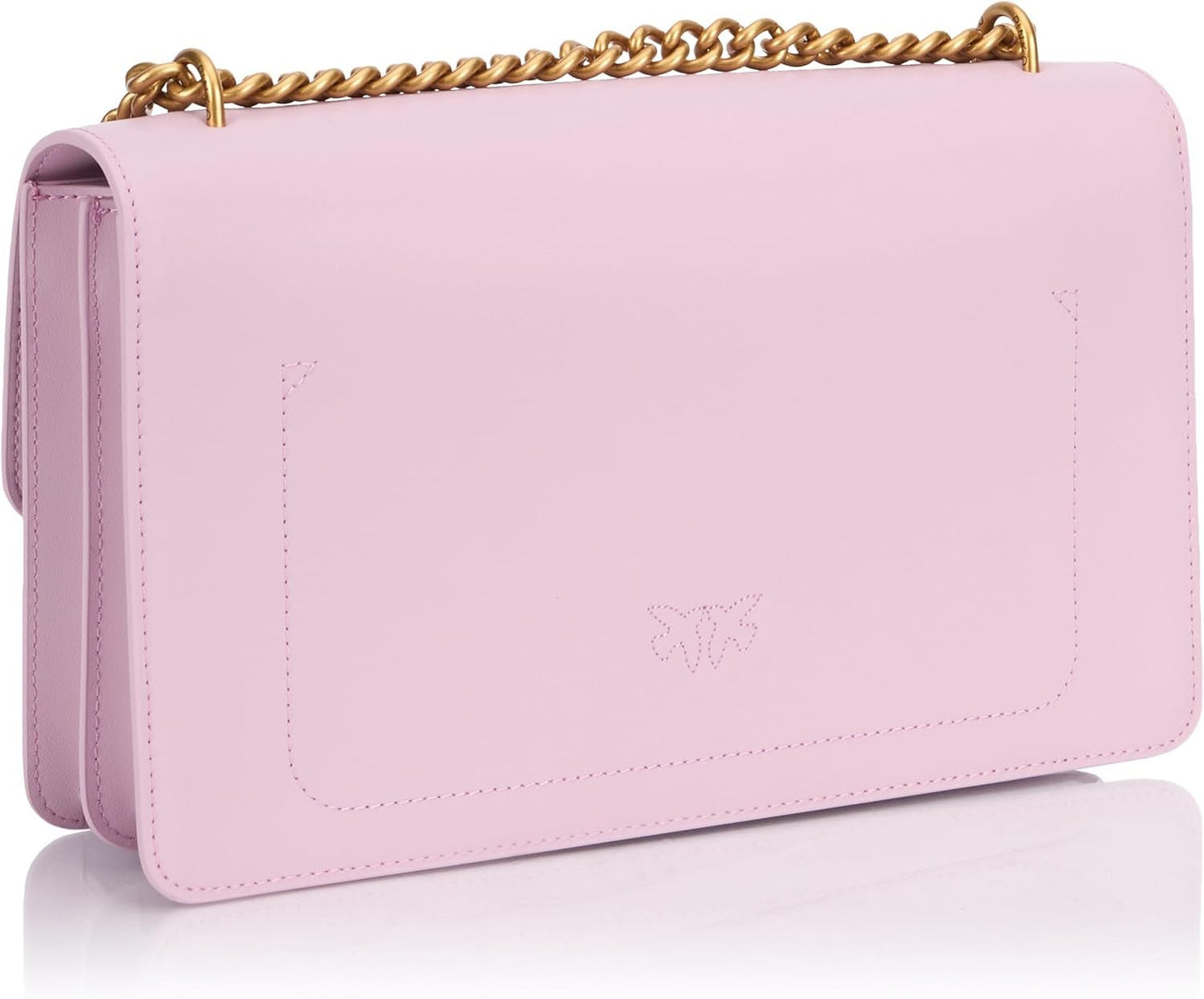 Pinko Love One Classic Dc kalfsleren tas, wgq_lilac- antiek goud Damestassen Naty Shop