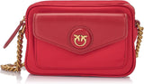 Pinko Nyllo Gate Camera CASE Gerecyclede NYLO damestassen Naty Shop R40Q_Donkerrood Antiek goud