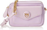 Pinko Nyllo Gate Camera CASE Gerecyclede NYLO damestassen Naty Shop Y48Q_Tulip violet-antiek goud
