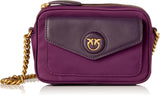 Pinko Nyllo Gate Camera CASE Gerecycleerde NYLO damestassen Naty Shop W84Q_Violet Uva-antiek goud