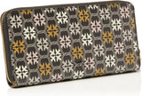 Pinko Ryder-portemonnee met lederen print, logo en reisaccessoires voor dames, Zm7q_zwart/bruin/wit. Antieke Go-portemonnee dames Naty Shop
