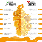 Verse gevriesdroogde sinaasappelen in halve plakjes - koude gedroogde sinaasappelen voor professionele cocktails vers gevriesdroogd fruit gedroogd fruit voor cocktails - 1 liter verpakking ca. 70 Naty Shop gedehydrateerde producten