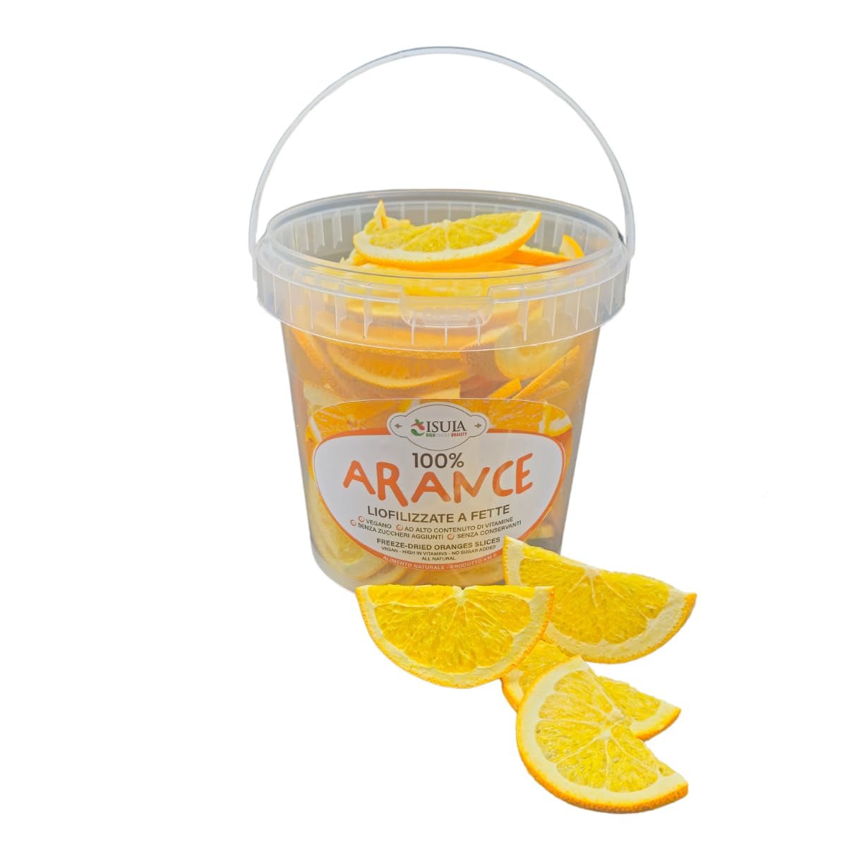 Verse gevriesdroogde sinaasappelen in halve plakjes - koude gedroogde sinaasappelen voor professionele cocktails vers gevriesdroogd fruit gedroogd fruit voor cocktails - 1 liter verpakking ca. 70 Gedroogde producten Naty Shop Standaard titel