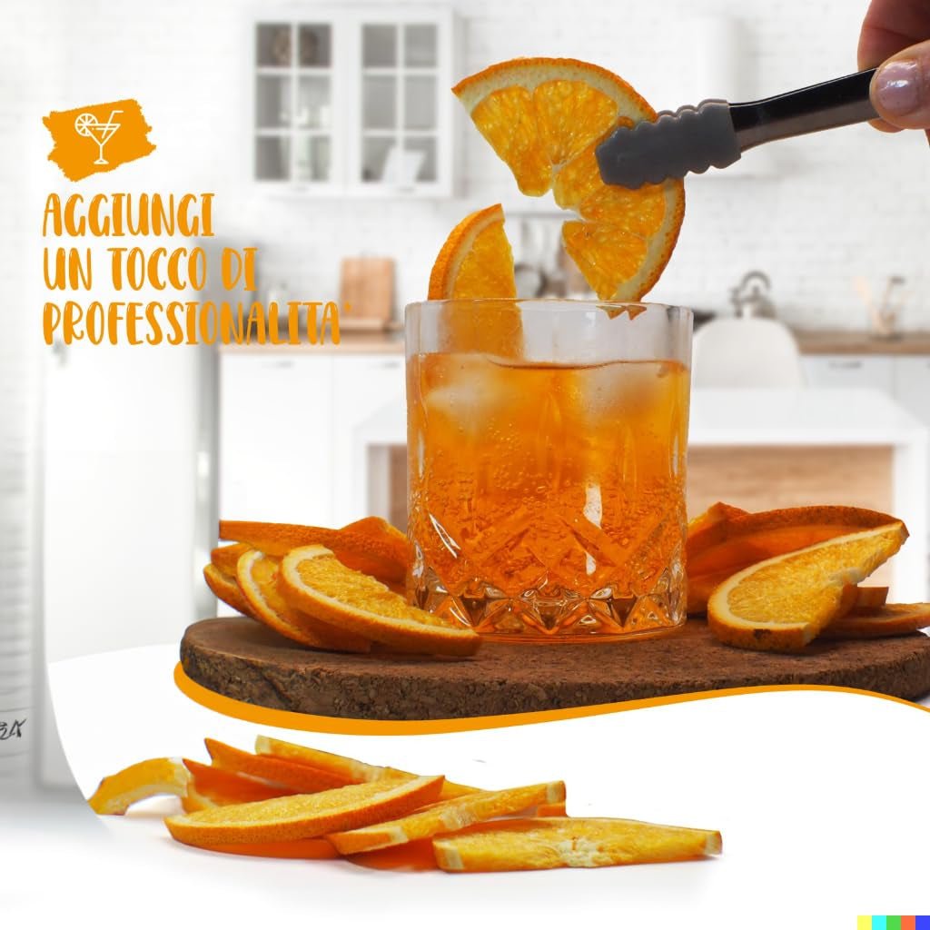 Verse gevriesdroogde sinaasappelen in halve plakjes - koude gedroogde sinaasappelen voor professionele cocktails vers gevriesdroogd fruit gedroogd fruit voor cocktails - 1 liter verpakking ca. 70 Naty Shop gedehydrateerde producten