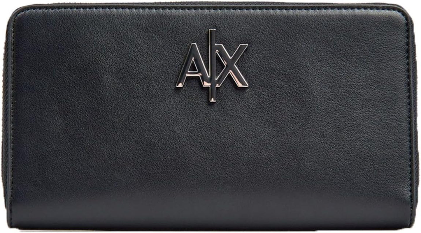 Armani Exchange Melrose-dubbelgevouwen damesportemonnee met reliëflogo Naty Shop herenportemonnee