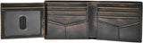 Fossil Wade lederen tweevoudige portemonnee voor heren 11,43 cm L x 1,905 cm B x 8,89 cm H Herenportemonnee Naty Shop