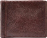Fossil Ingram lederen tweevoudige portemonnee voor heren, 11,43 cm L x 1,905 cm B x 8,89 cm H herenportemonnee Naty Shop Bruin