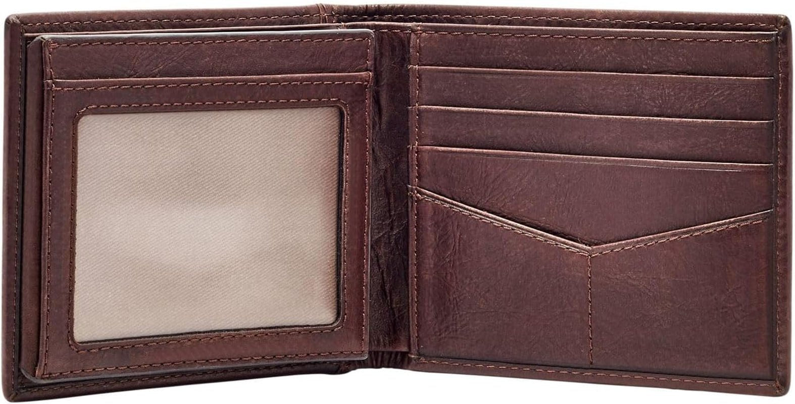 Fossil Ingram lederen tweevoudige portemonnee voor heren, 11,43 cm L x 1,905 cm B x 8,89 cm H Herenportemonnee Naty Shop