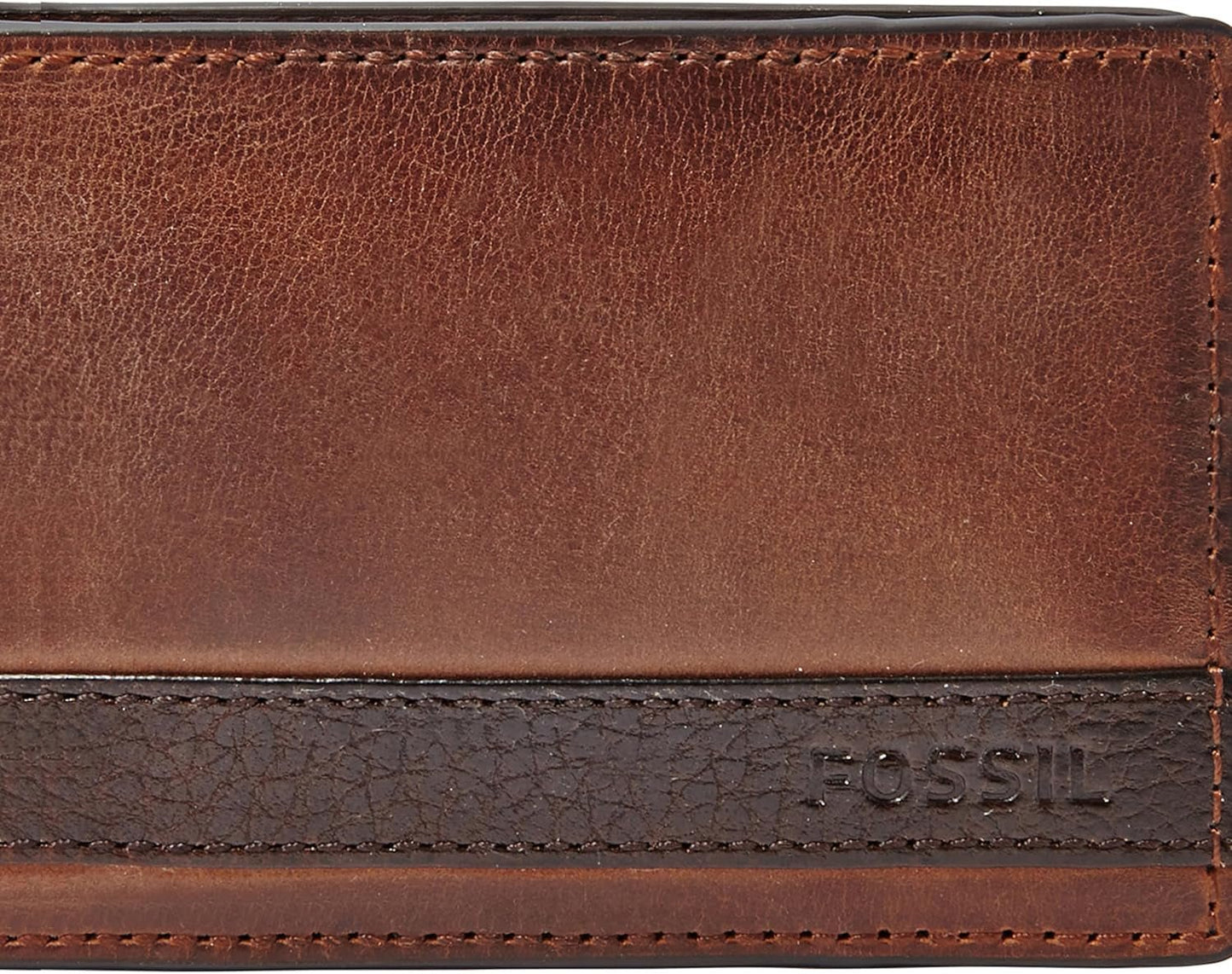 Fossil Quinn lederen bifold-portemonnee voor heren, 10 cm L x 1,5 cm B x 7 cm H, herenportemonnee Naty Shop