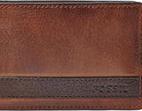 Fossil Quinn lederen bifold-portemonnee voor heren, 10 cm L x 1,5 cm B x 7 cm H, herenportemonnee Naty Shop