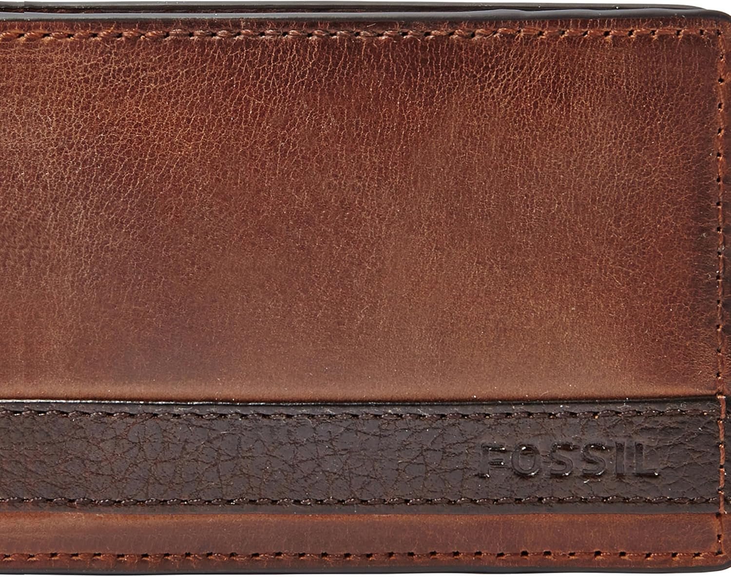 Fossil Quinn lederen bifold-portemonnee voor heren, 10 cm L x 1,5 cm B x 7 cm H, herenportemonnee Naty Shop