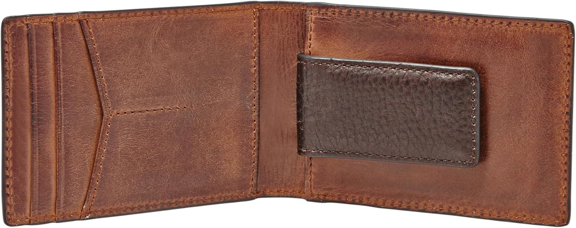 Fossil Quinn lederen bifold-portemonnee voor heren, 10 cm L x 1,5 cm B x 7 cm H, herenportemonnee Naty Shop