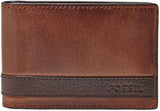 Fossil Quinn lederen bifold-portemonnee voor heren, 10 cm L x 1,5 cm B x 7 cm H, herenportemonnee Naty Shop