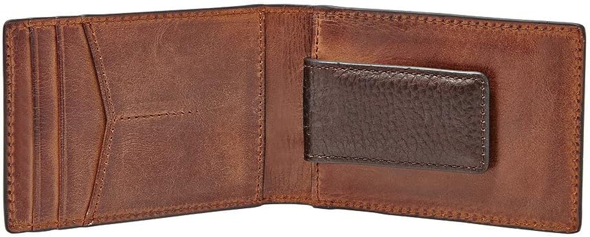 Fossil Quinn lederen bifold-portemonnee voor heren, 10 cm L x 1,5 cm B x 7 cm H, herenportemonnee Naty Shop