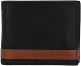 Fossil Quinn lederen tweevoudige portemonnee voor heren, 11,43 cm L x 2,54 cm B x 9,525 cm H herenportemonnee Naty Shop Zwart