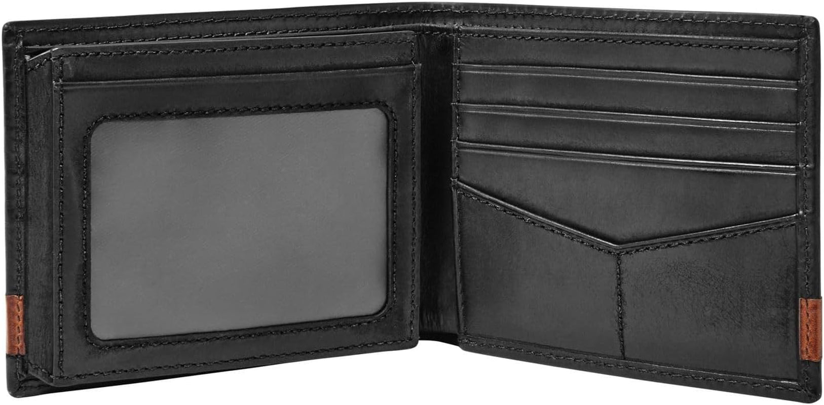 Fossil Quinn lederen tweevoudige portemonnee voor heren, 11,5 cm L x 2 cm B x 9 cm H Herenportemonnee Naty Shop