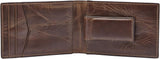 Fossil Andrew lederen tweevoudige portemonnee voor heren, 11,5 cm L x 1,9 cm B x 7,7 cm H Portemonnee voor heren Naty Shop