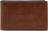 Fossil Andrew lederen tweevoudige portemonnee voor heren 11,5 cm L x 1,9 cm B x 7,7 cm H herenportemonnee Naty Shop bruin