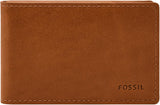 Fossil Andrew lederen tweevoudige portemonnee voor heren, 11,5 cm L x 1,9 cm B x 7,7 cm H Herenportemonnee Naty Shop Saddle