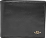 Fossil Ryan lederen tweevoudige portemonnee heren, 11,43 cm L x 2,54 cm B x 9,525 cm H herenportemonnee Naty Shop zwart