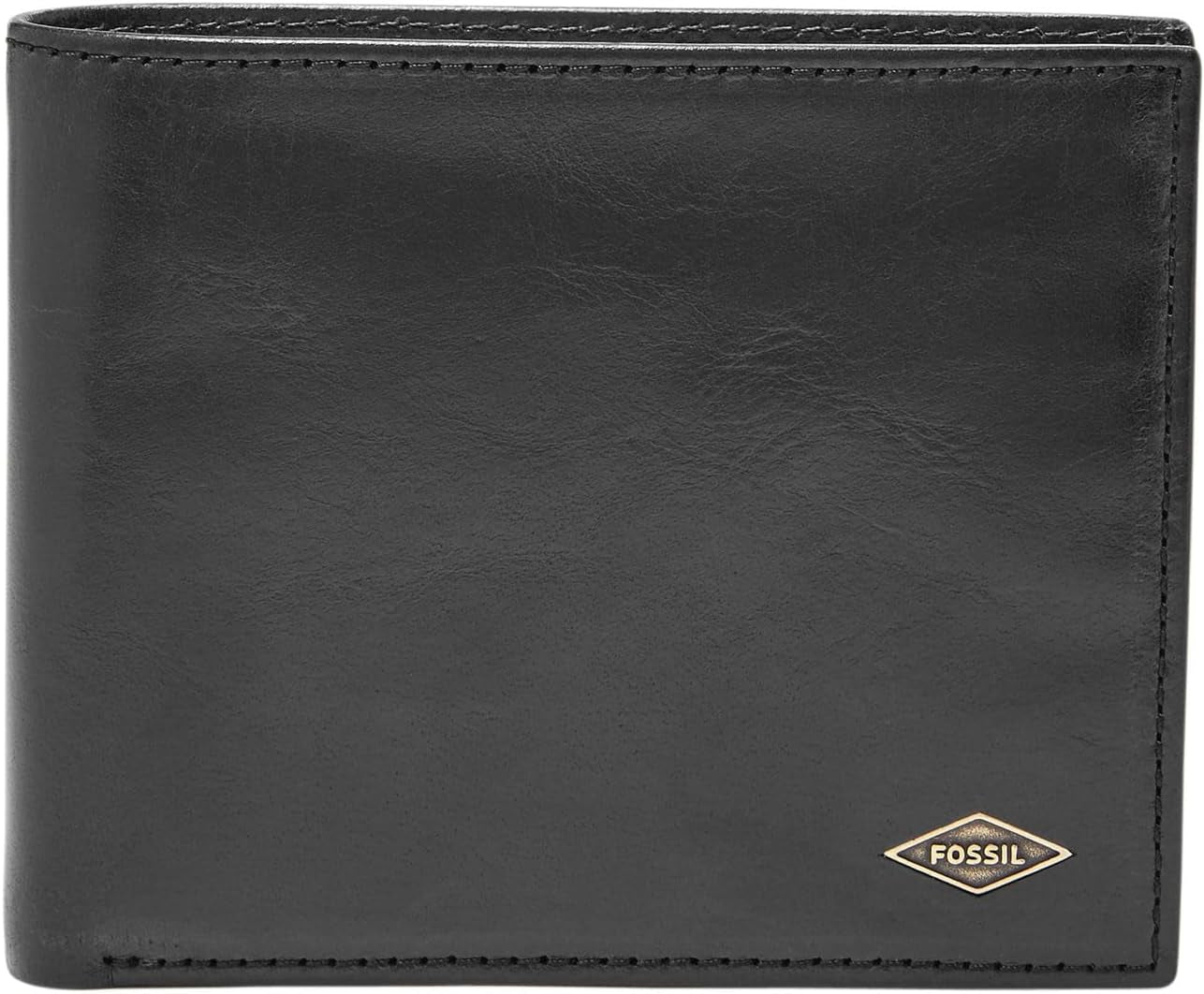 Fossil Ryan lederen tweevoudige portemonnee heren, 11,43 cm L x 2,54 cm B x 9,525 cm H herenportemonnee Naty Shop zwart