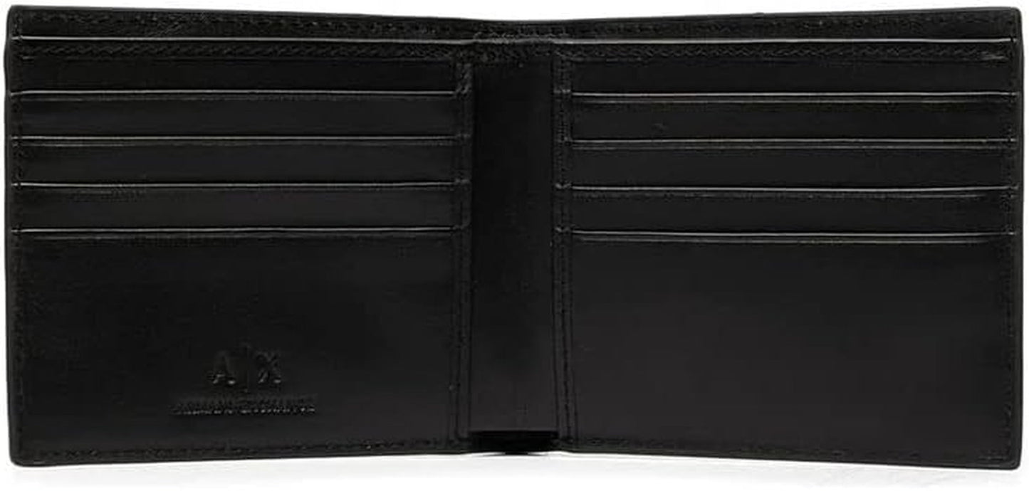 Armani Exchange A|X logo portemonnee van glad leer, zwart Heren portemonnee Naty Shop