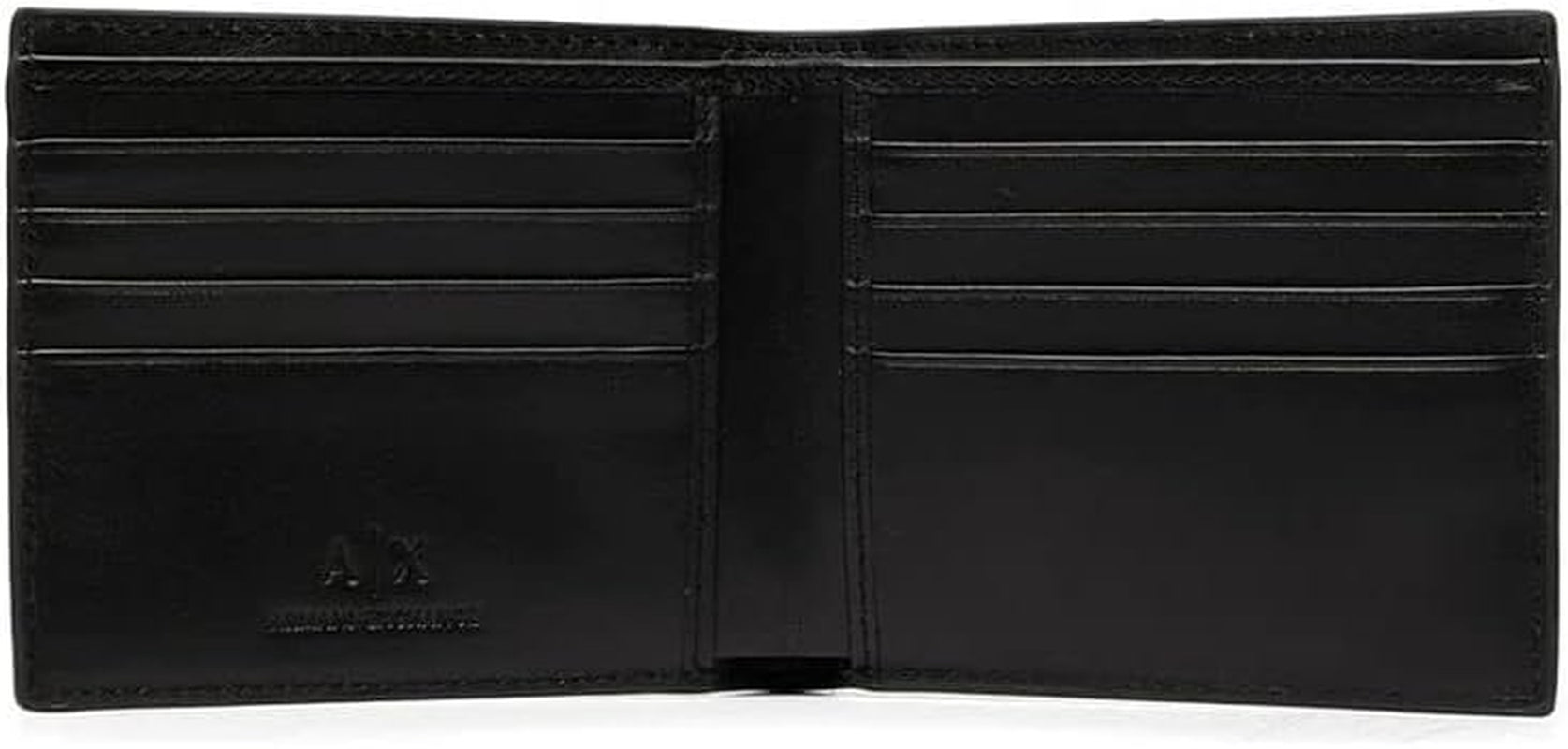 Armani Exchange A|X logo portemonnee van glad leer, zwart Heren portemonnee Naty Shop