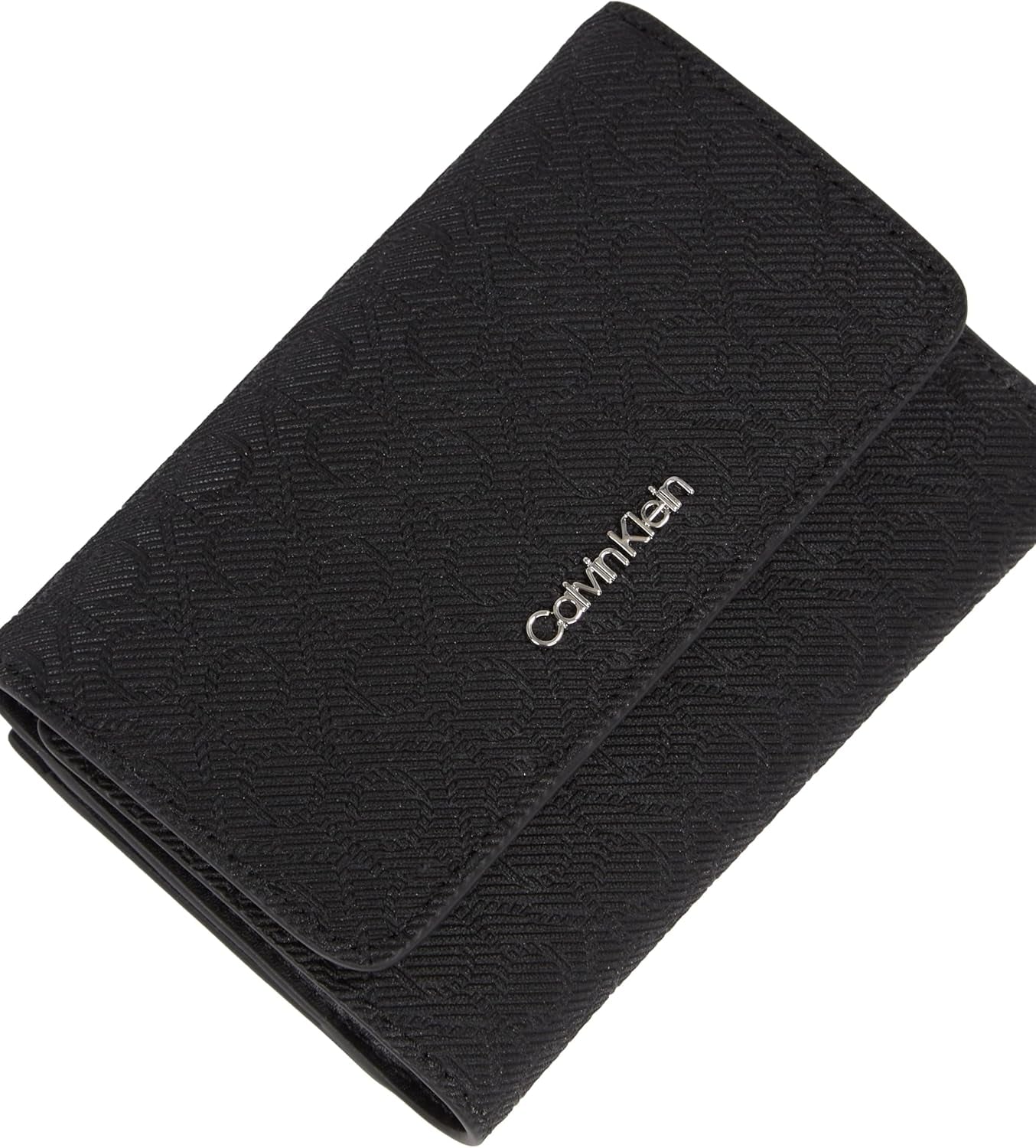 Damesportemonnee Calvin Klein Must Small Trifold Mono Klein, zwart (Black Mono), one size Damesportemonnee Naty Shop