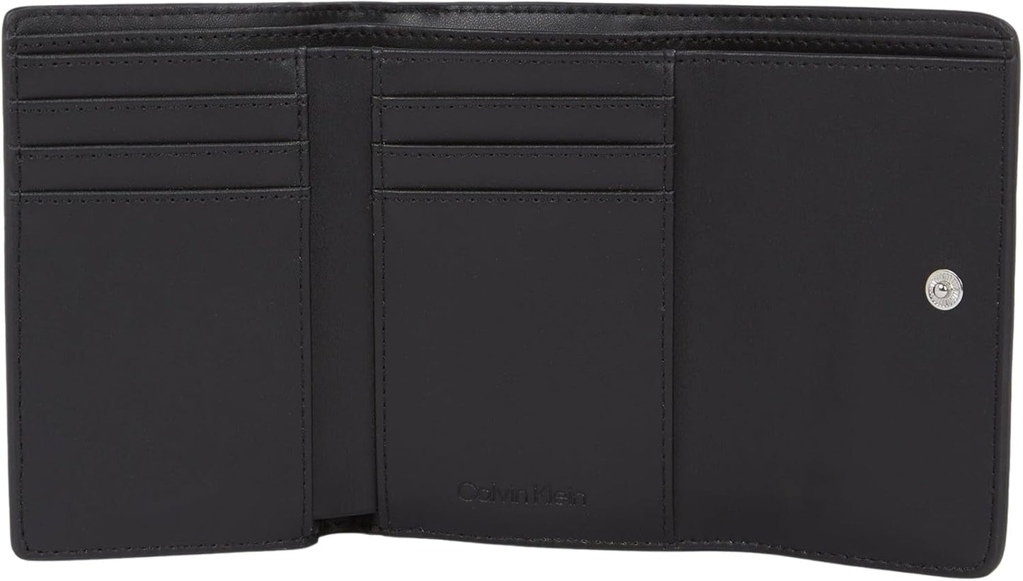 Damesportemonnee Calvin Klein Must Small Trifold Mono Klein, zwart (Black Mono), one size Damesportemonnee Naty Shop