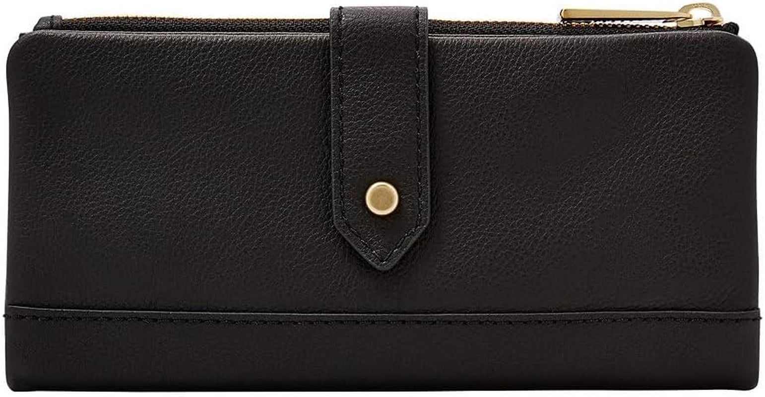 Leren damesportemonnee Fossil Laine Damesportemonnee Naty Shop Zwart
