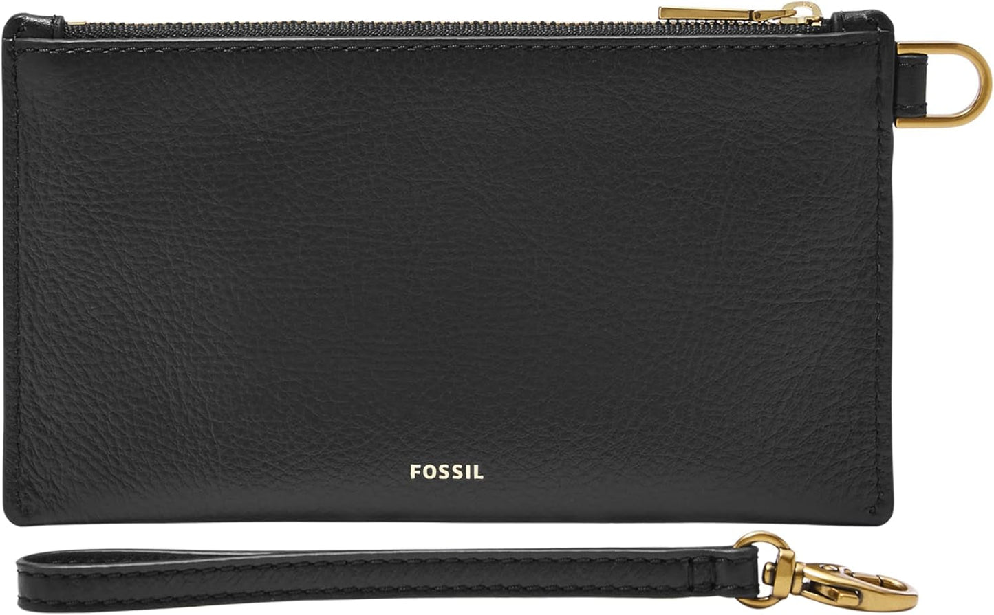 Fossil portemonnee in leer of polyester voor dames Damesportemonnee Naty Shop Zwart