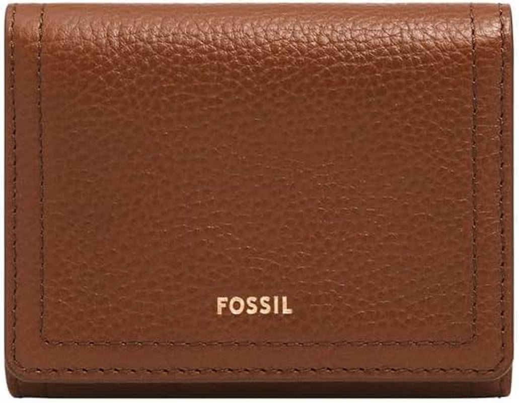 Fossil Logan drievoudige portemonnee voor dames, bruin Naty Shop damesportemonnee Standaard titel