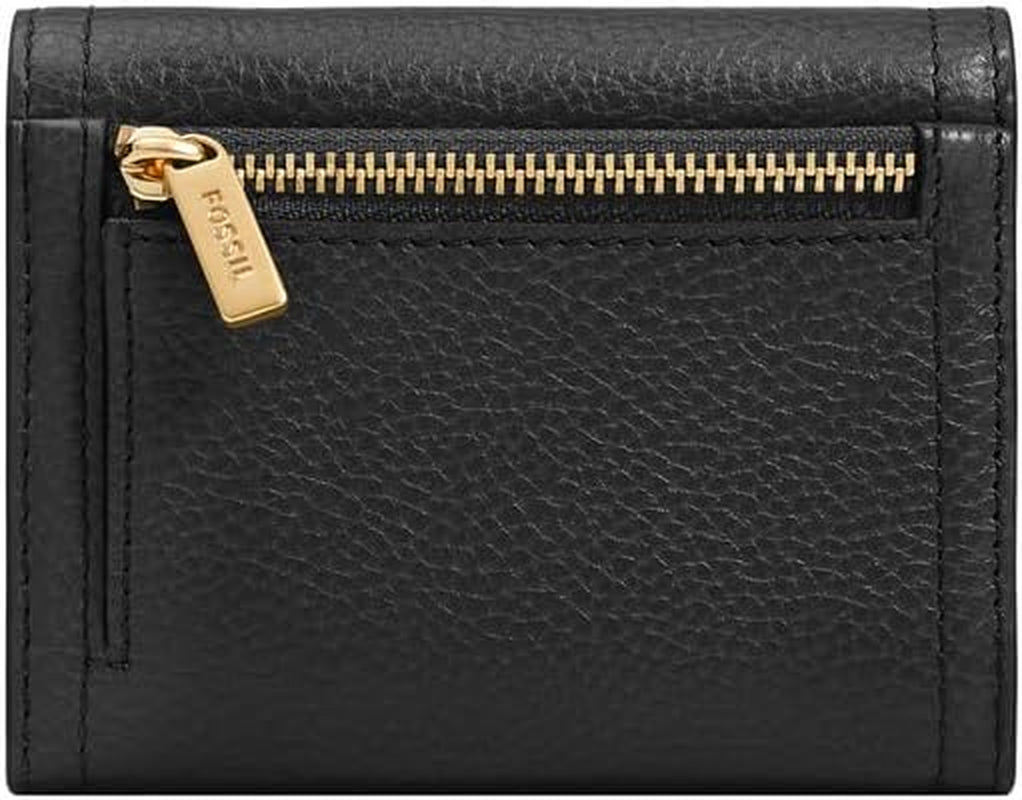 Fossil Logan drievoudige portemonnee voor dames, zwart Naty Shop damesportemonnee