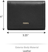 Fossil Logan drievoudige portemonnee voor dames, zwart Naty Shop damesportemonnee