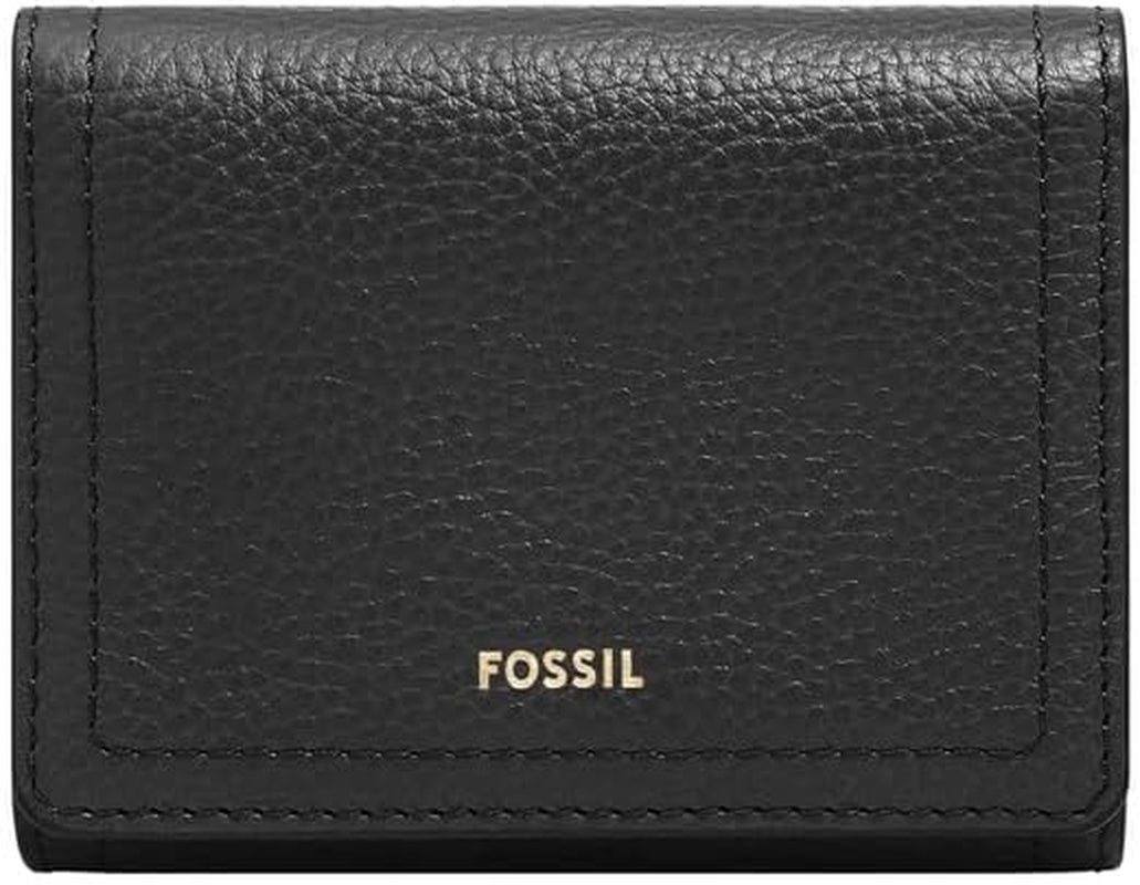Fossil Logan drievoudige portemonnee voor dames, zwart Naty Shop damesportemonnee Standaard titel