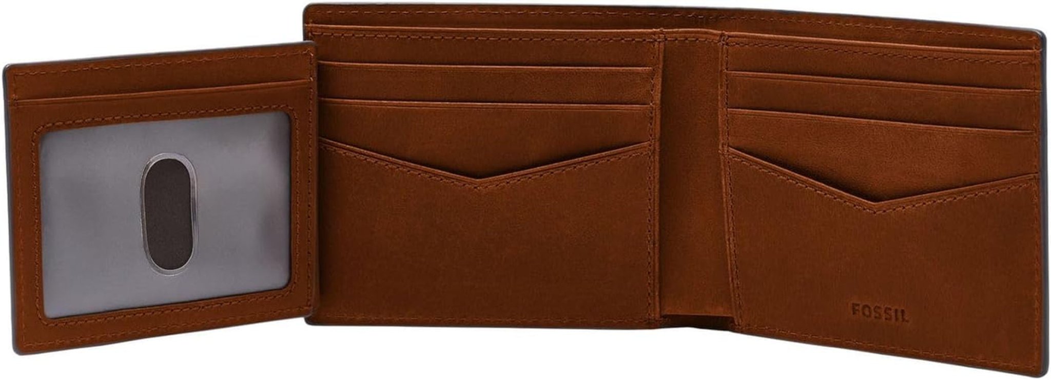 Fossil Everett-portemonnee voor heren, middenbruin tweevoudig leer 11,5 cm L x 2,5 cm B x 8,9 cm H ML4397210 Herenportemonnee Naty Shop