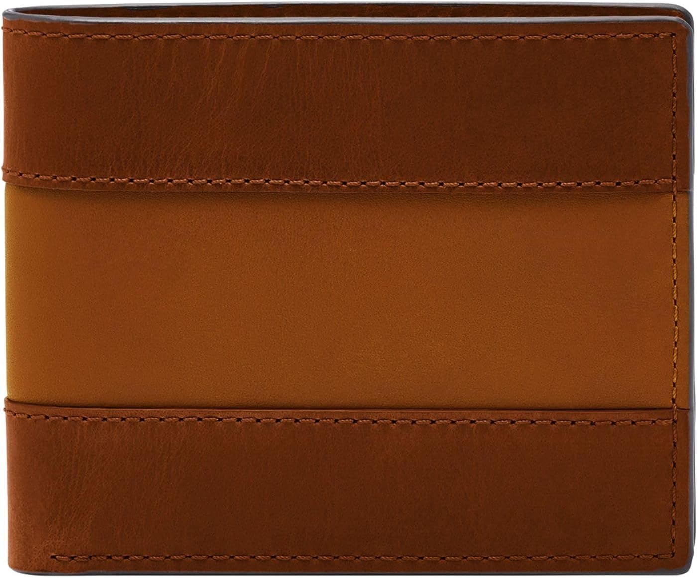 Fossil Everett-portemonnee voor heren, middenbruin tweevoudig leer, 11,5 cm L x 2,5 cm B x 8,9 cm H ML4397210 Naty Shop portemonnee voor heren Standaard titel