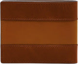 Fossil Everett-portemonnee voor heren, middenbruin tweevoudig leer 11,5 cm L x 2,5 cm B x 8,9 cm H ML4397210 Herenportemonnee Naty Shop