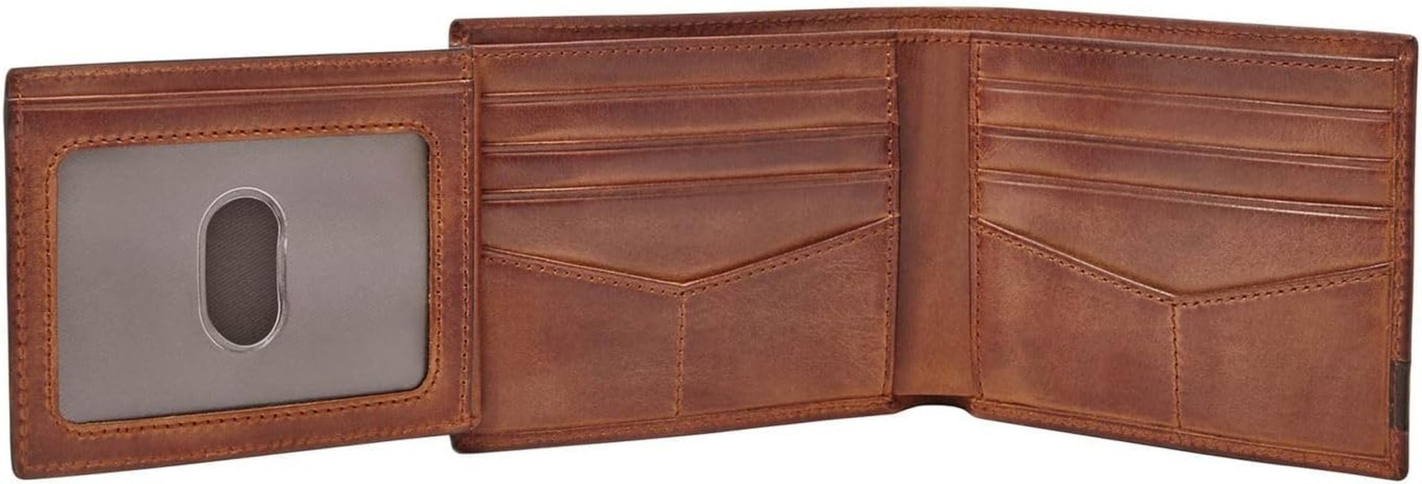 Fossil Quinn-portemonnee voor heren - 100% bruin tweevoudig leer 11,5 cm L x 2 cm B x 9 cm H ML3644200 Herenportemonnee Naty Shop