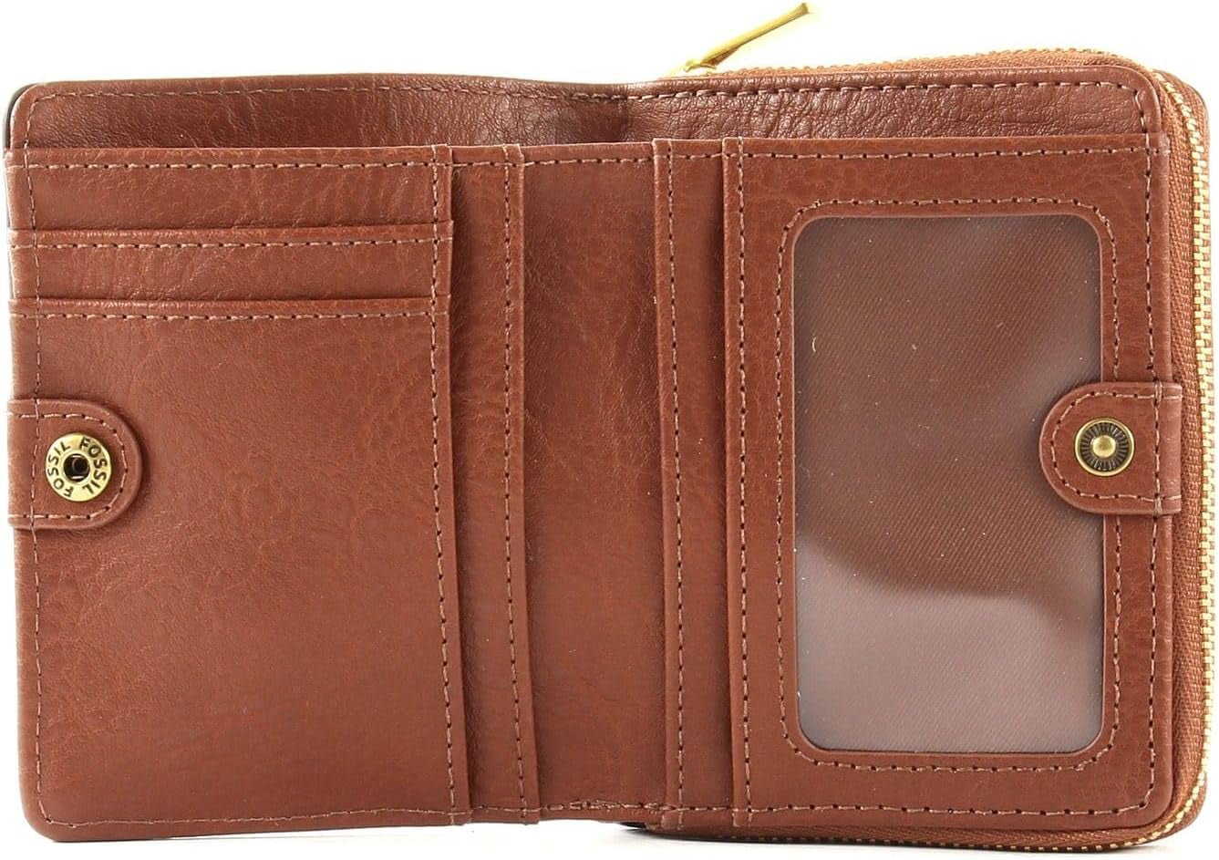 Fossil Logan damesportemonnee van bruin leer, 11,1 cm L x 2,5 cm B x 8,9 cm H SL7923200 Damesportemonnee Naty Shop